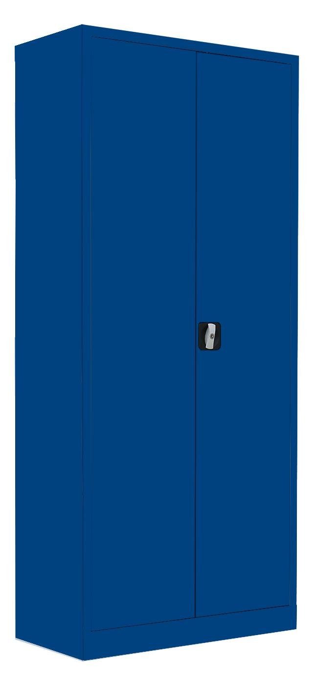Steelboxx Mehrzweckschrank Lüllmann® Flügeltürenschrank, 4,5 OH, 1800 x 800 x 383 mm (1-St) Komplett montiert und verschweißt, keine Montage erforderlich Blau | blau