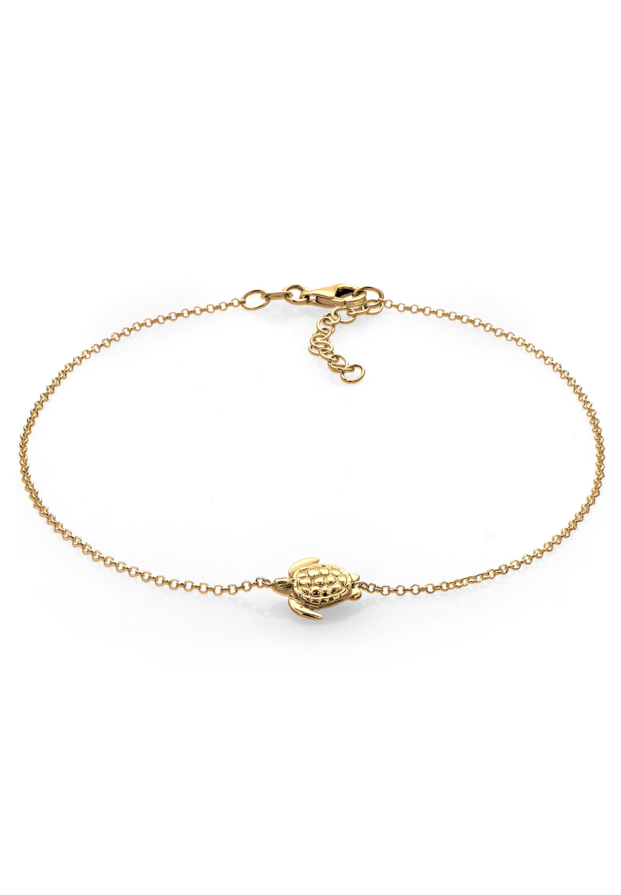 Elli Fußkette Schildkröte Turtle Tier 925 Sterling Silber