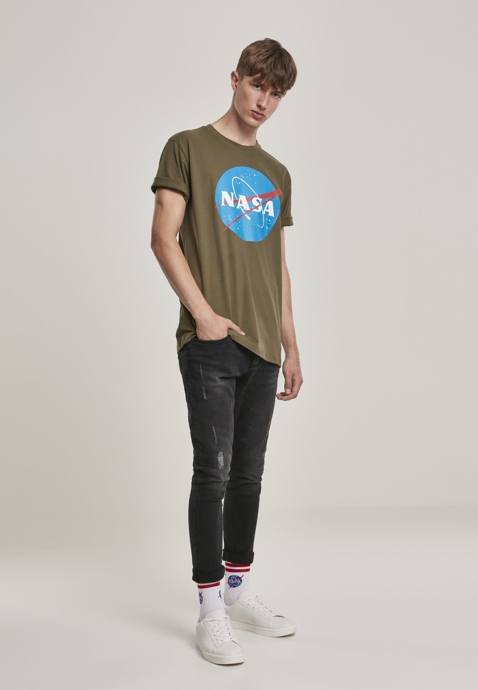 NASA T-Shirt olive MisterTee Tee Herren (1-tlg)