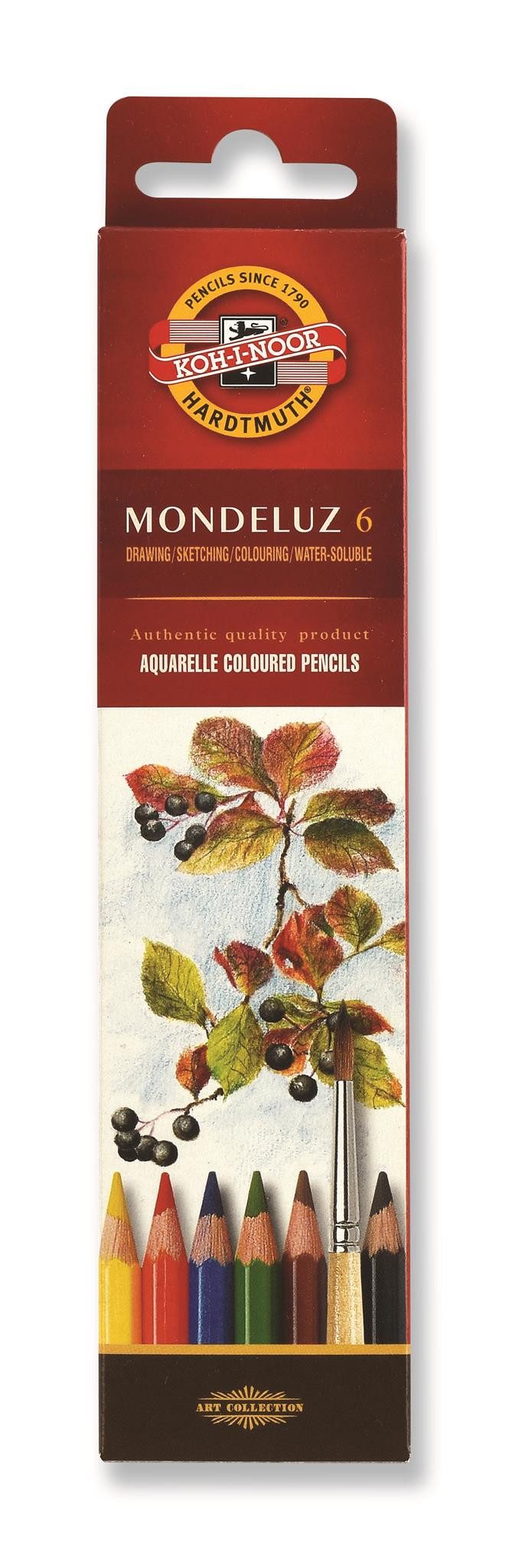 Buntstift KOH Aquarell Künstlerfarbstifte 6er Pappetui