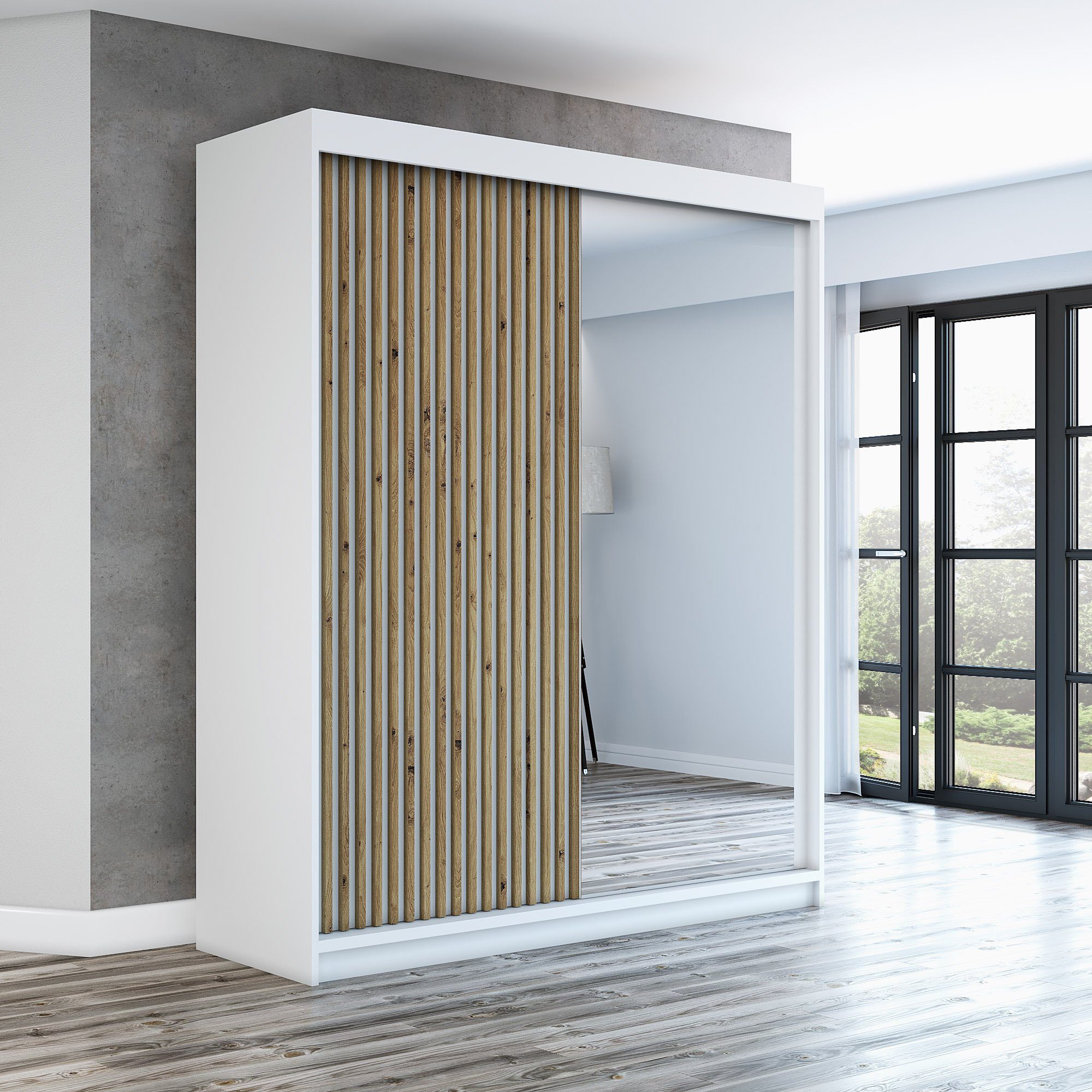 Beautysofa Kleiderschrank »VOID« (2türig Schwebetürenschrank, Schrank