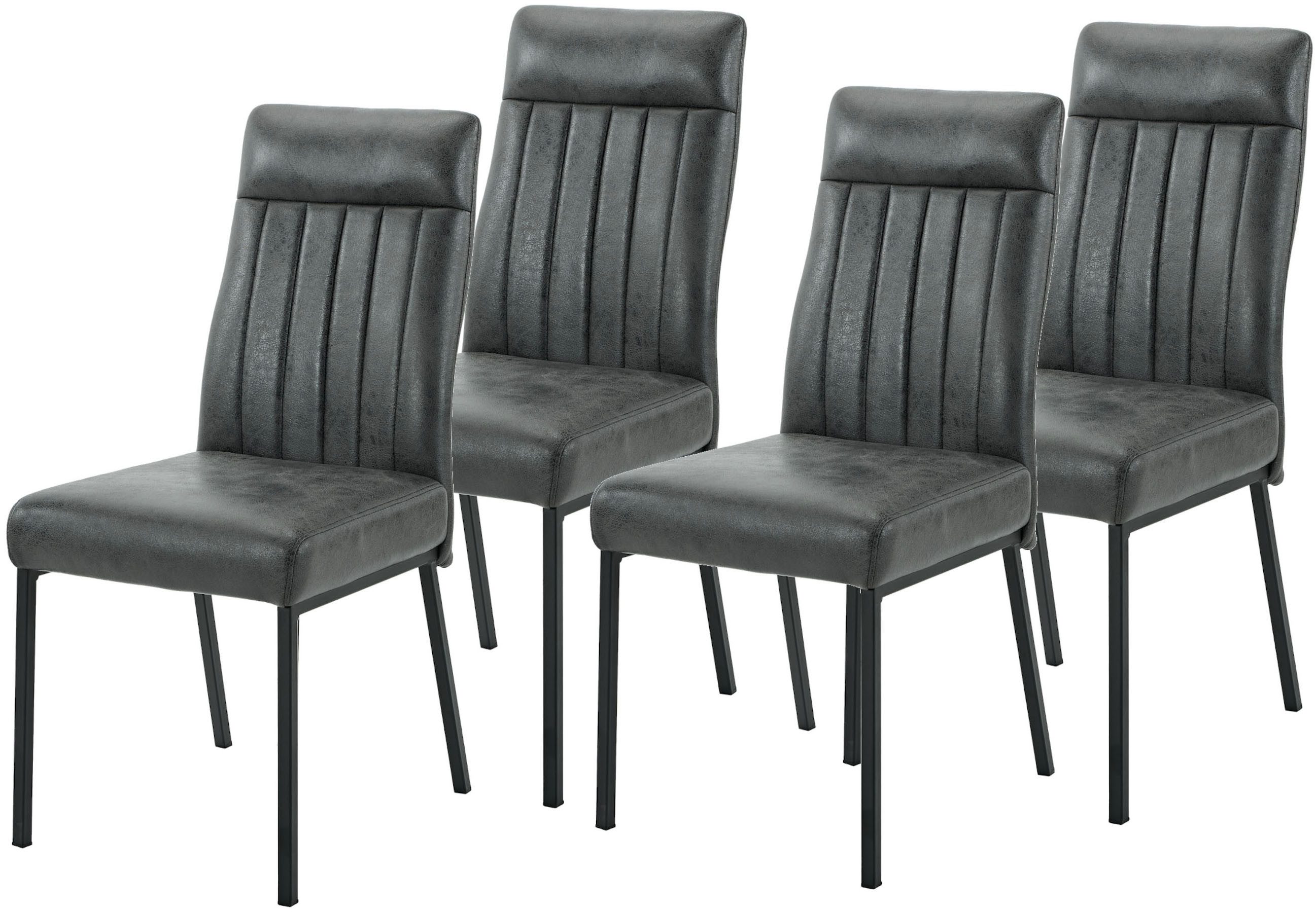 HELA 4-Fußstuhl CATANIA (Set, 4 St), 4-Fuß, Federkorb, Vierkantrohrgestell, 140kg belastbar