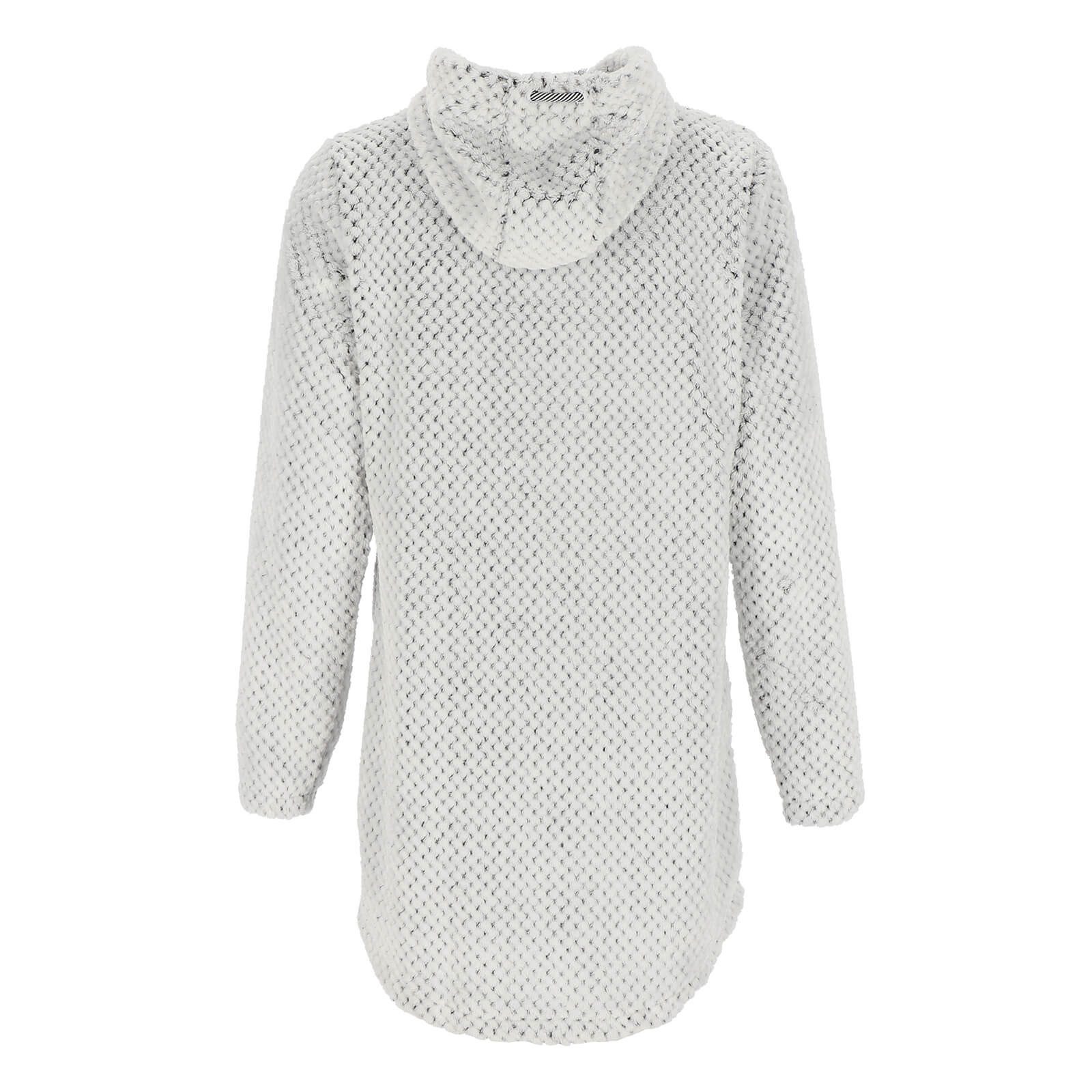 modAS Strickfleecejacke Damen Fleecemantel in lockerer günstig online kaufen