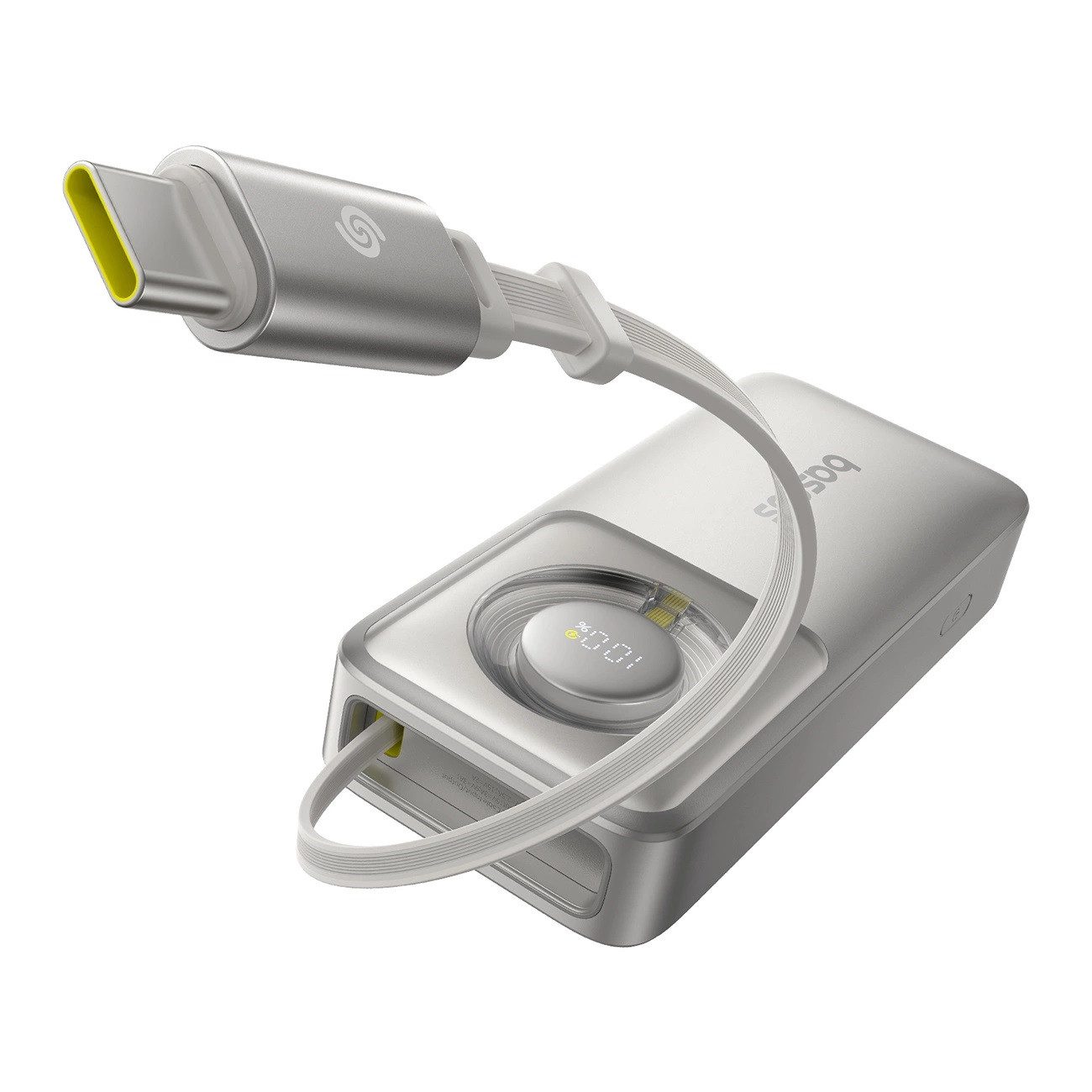 Baseus 10000 mAh 30 W Powerbank mit einziehbarem USB-C-Kabel Powerbank