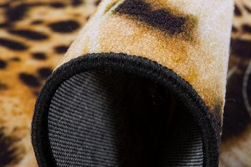 Teppich Leopard, Andiamo, rechteckig, Höhe: 4 mm, bedruckt, Motiv Leopard, ideal im Wohnzimmer & Schlafzimmer