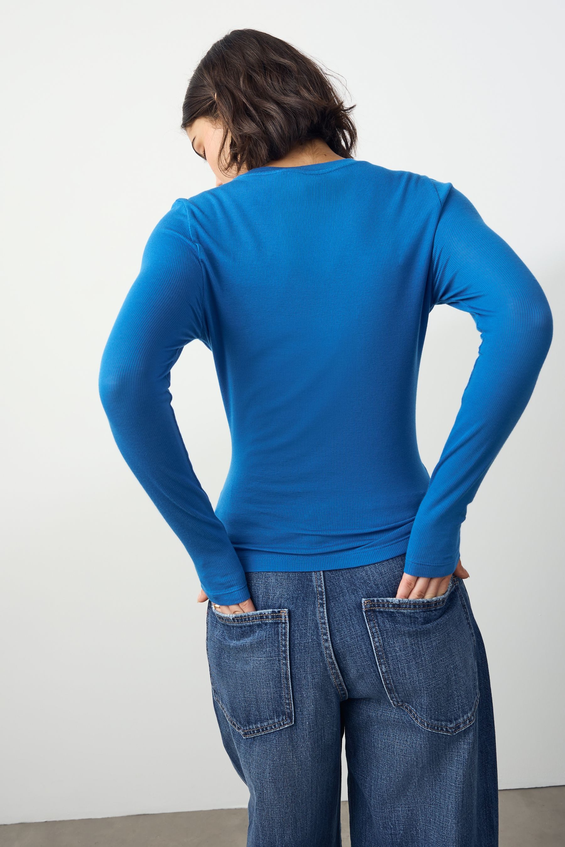 Next T-Shirt Weiches, geripptes, leichtes Langarmshirt (1-tlg) günstig online kaufen