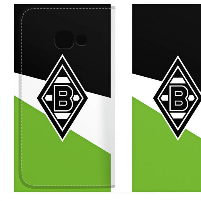 DeinDesign Handyhülle Borussia Mönchengladbach Gladbach Offizielles Lizenzprodukt Samsung Galaxy A3 (2017) Hülle Handy Flip Case Wallet Cover