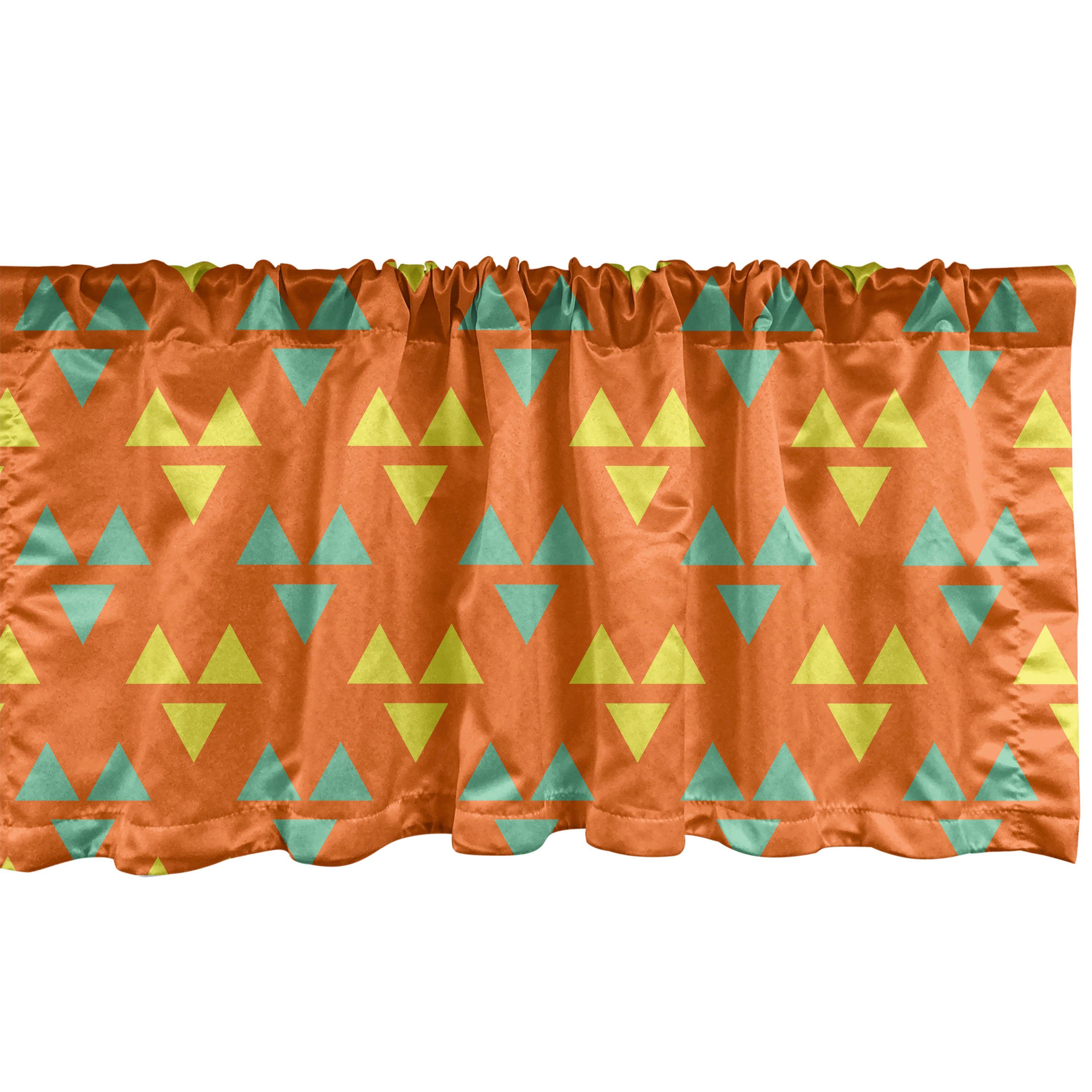 Scheibengardine Vorhang Volant für Dekor Triangles Microfaser, Kreative Modern mit Schlafzimmer Orange Stangentasche, on Abakuhaus, Küche