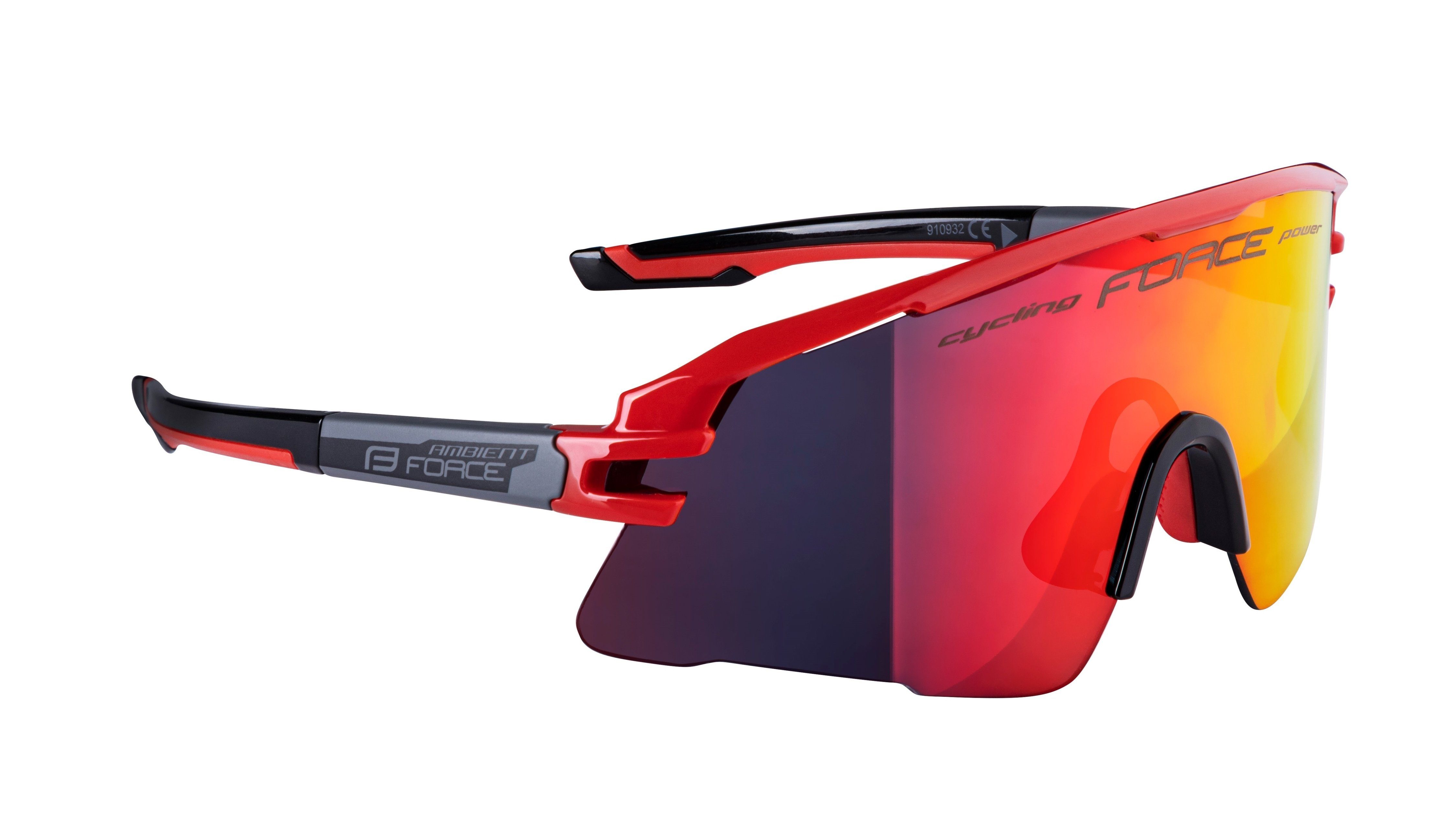 AMBIENT Fahrradbrille Sonnenbrille FORCE rot-schwarz FORCE