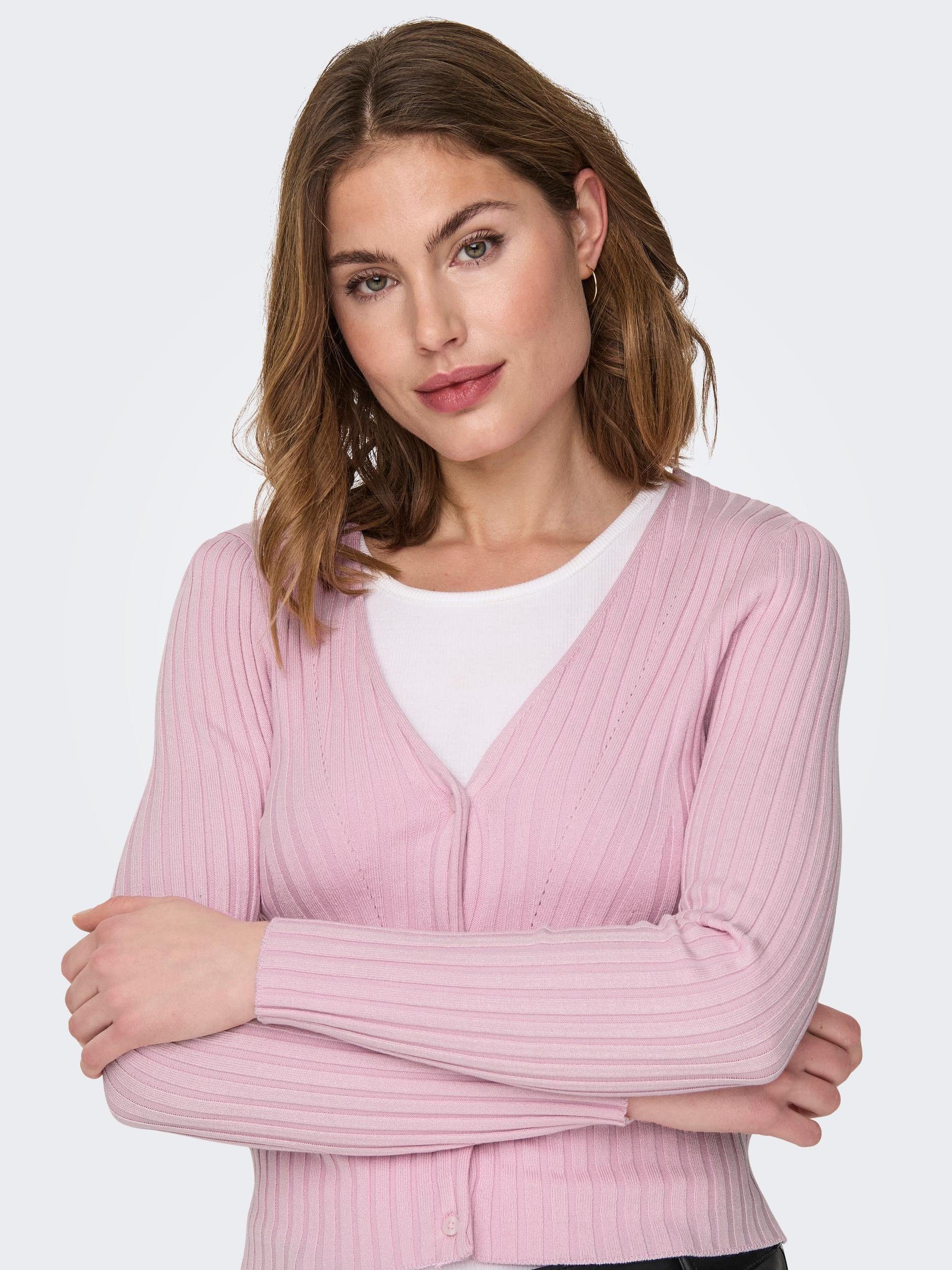 Strickjacke ONLY tulle Strickjacke pink