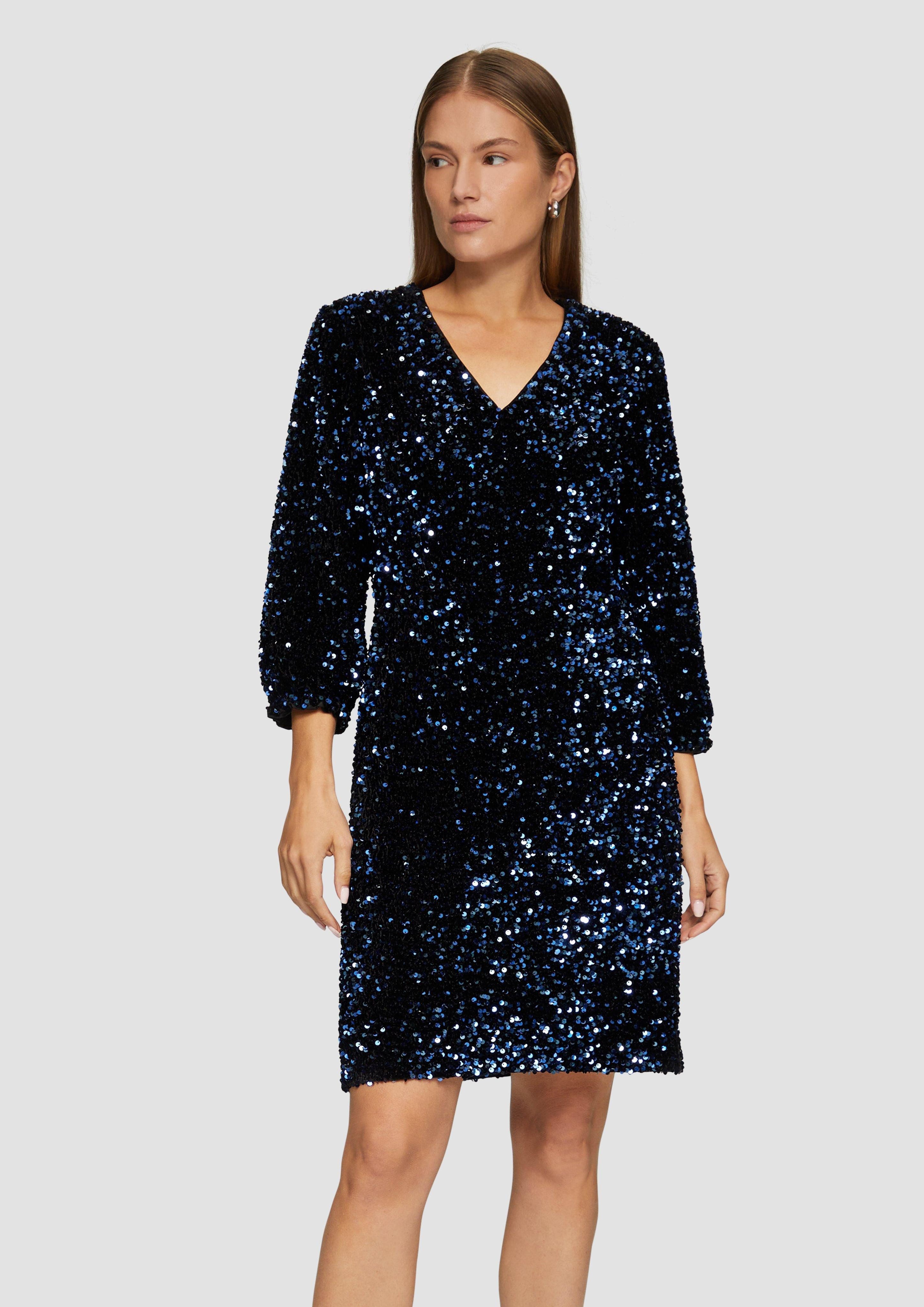 s.Oliver BLACK LABEL Minikleid Samtkleid mit günstig online kaufen
