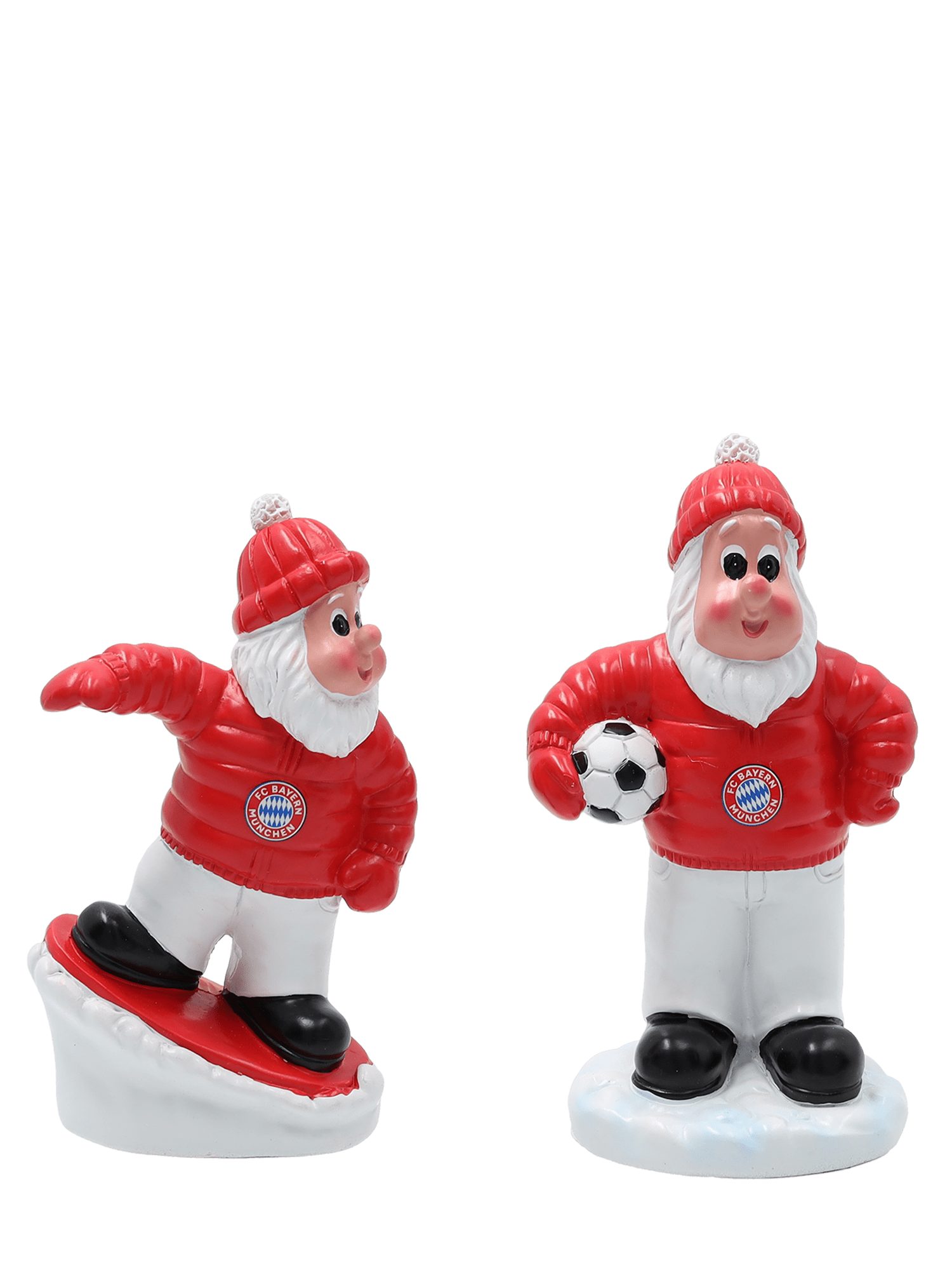 FC Bayern München Weihnachtsfigur FC Bayern München I Weihnachtsfiguren I Dekozwerge I 2er Set, Rot
