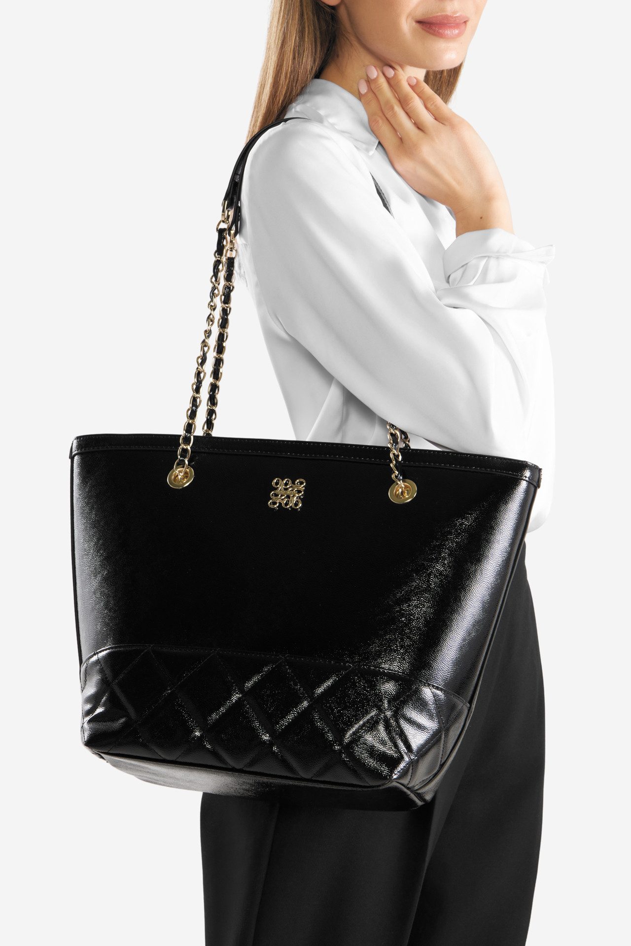 Handtasche NINE WEST Große Shopper Tasche BW2A0079 schwarz