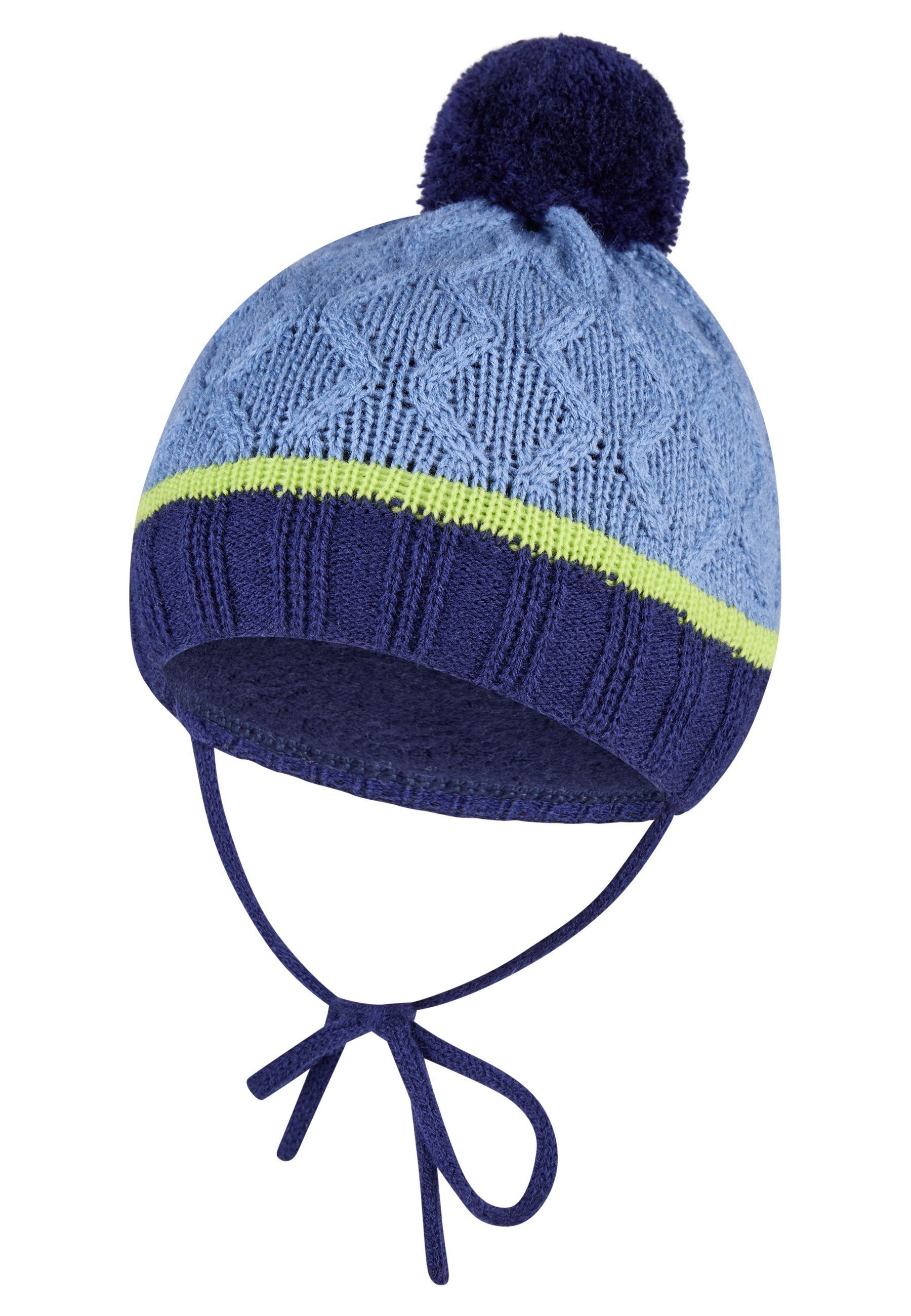 Sterntaler® Bommelmütze Bommelmütze Struktur (1-St)