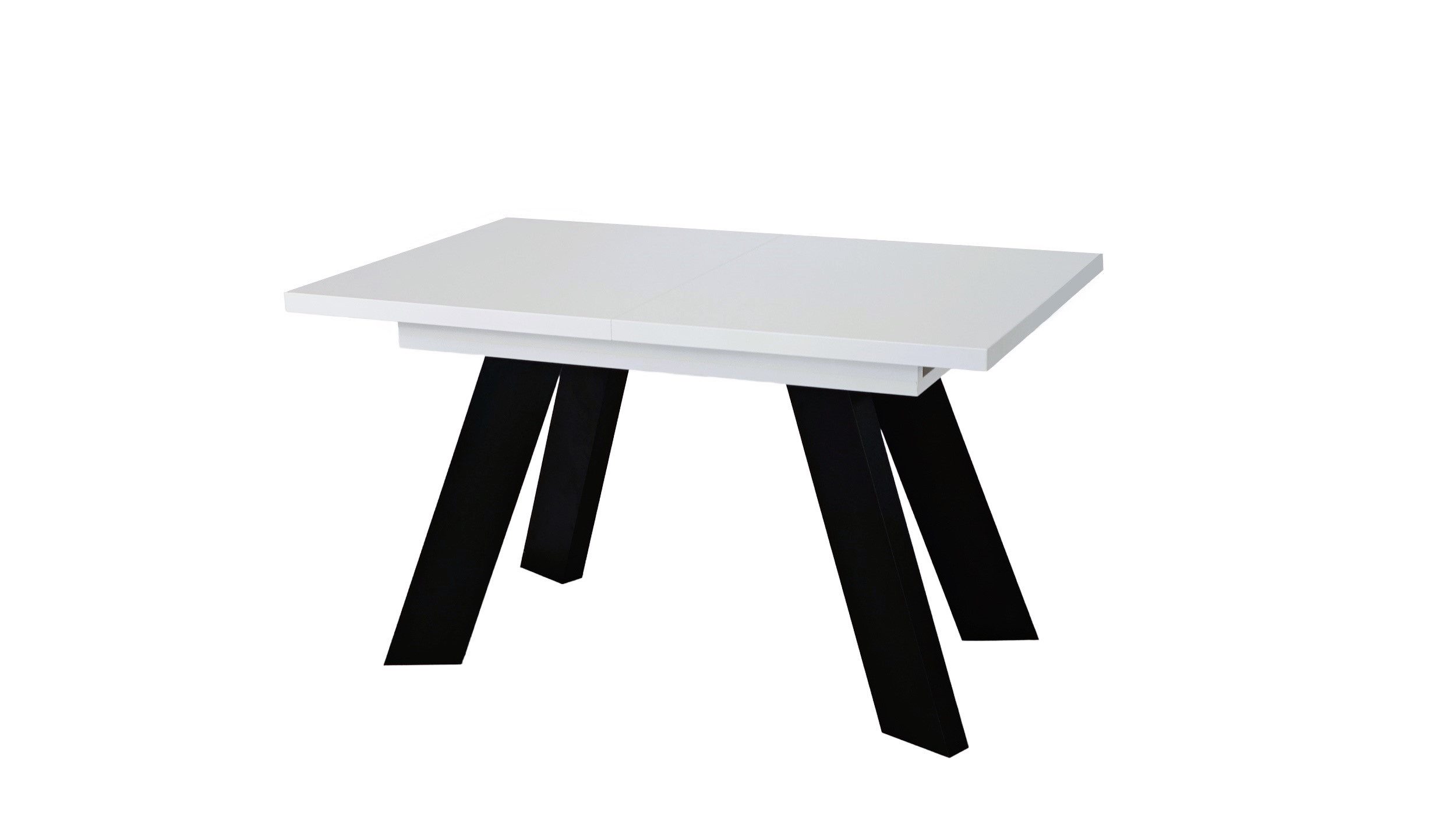 Endo-Moebel Esstisch Como Esstisch 130–210cm ausziehbar für 8 Personen, Tischbeine schwarz, Ausziehbar 130-210 cm (2x40 cm), Platte 36mm, 4 Beine, schwarz matt – Bild 5 von 5