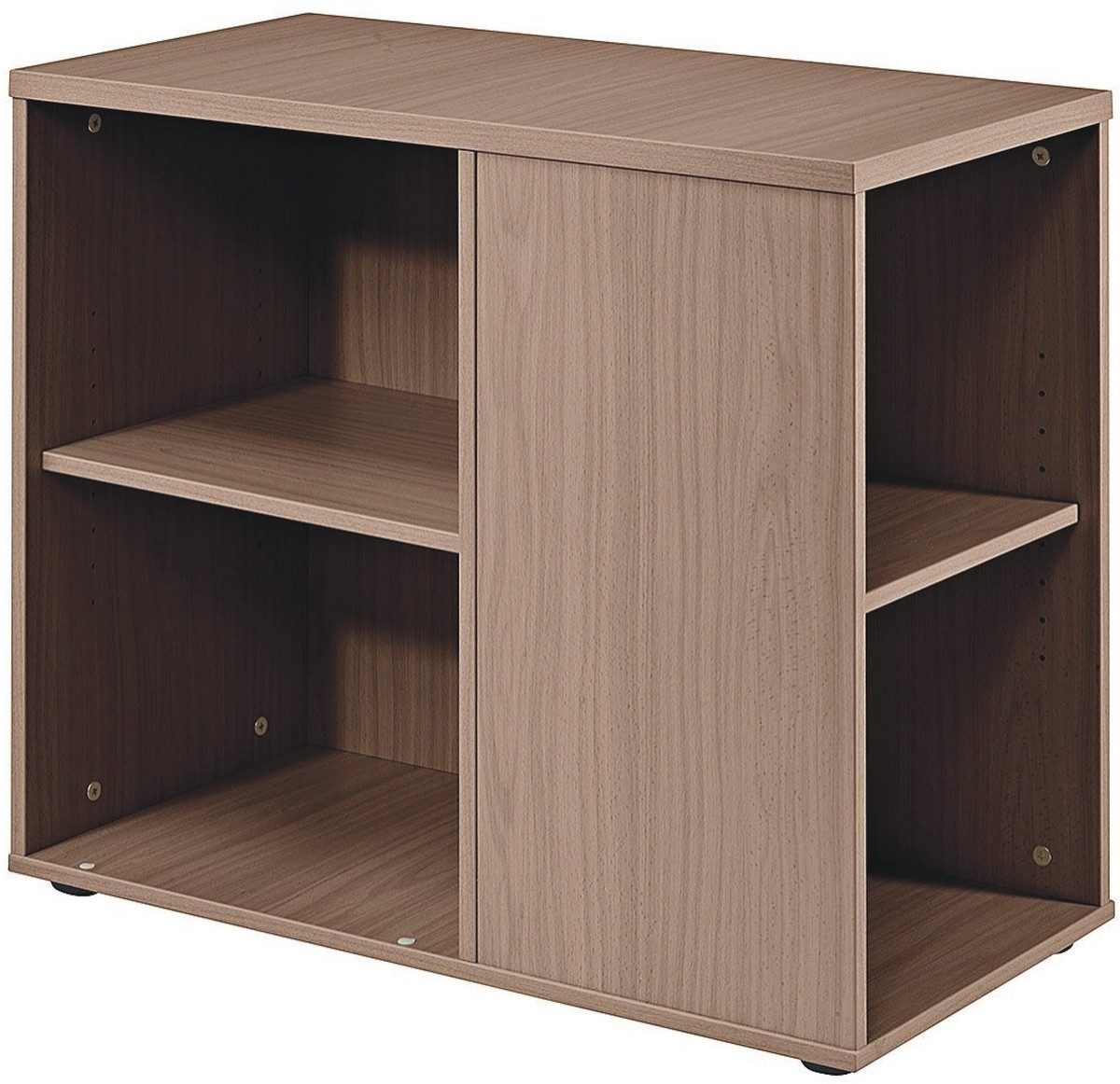 HAMMERBACHER Container Anstellcontainer BxTxH 400x800x720-760mm Nussbaum