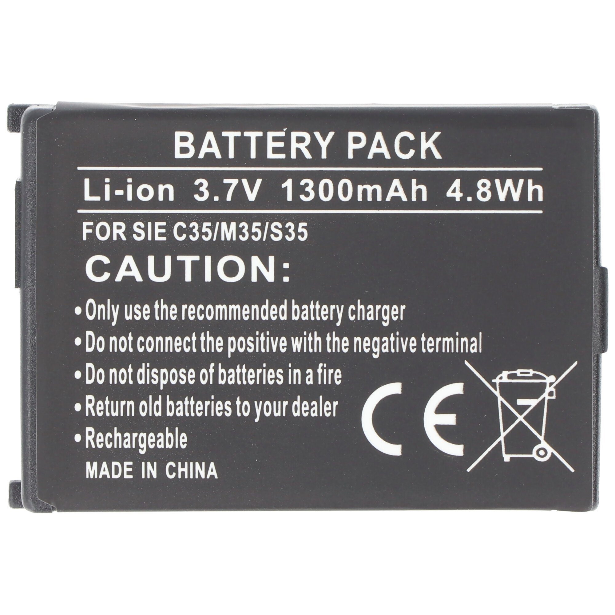 AccuCell AccuCell Akku passend für Siemens C35, M35, S35, 1300mAh Akku ...