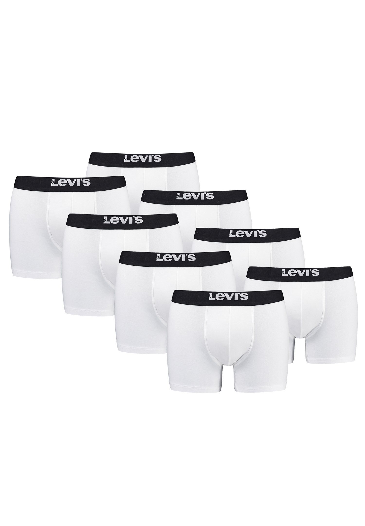 Levi's® Boxershorts ORGANIC SOLID 8er-Pack) BASIC BOXER 8-St., / 8er (Set, BRIEF MEN Black White CO Pack