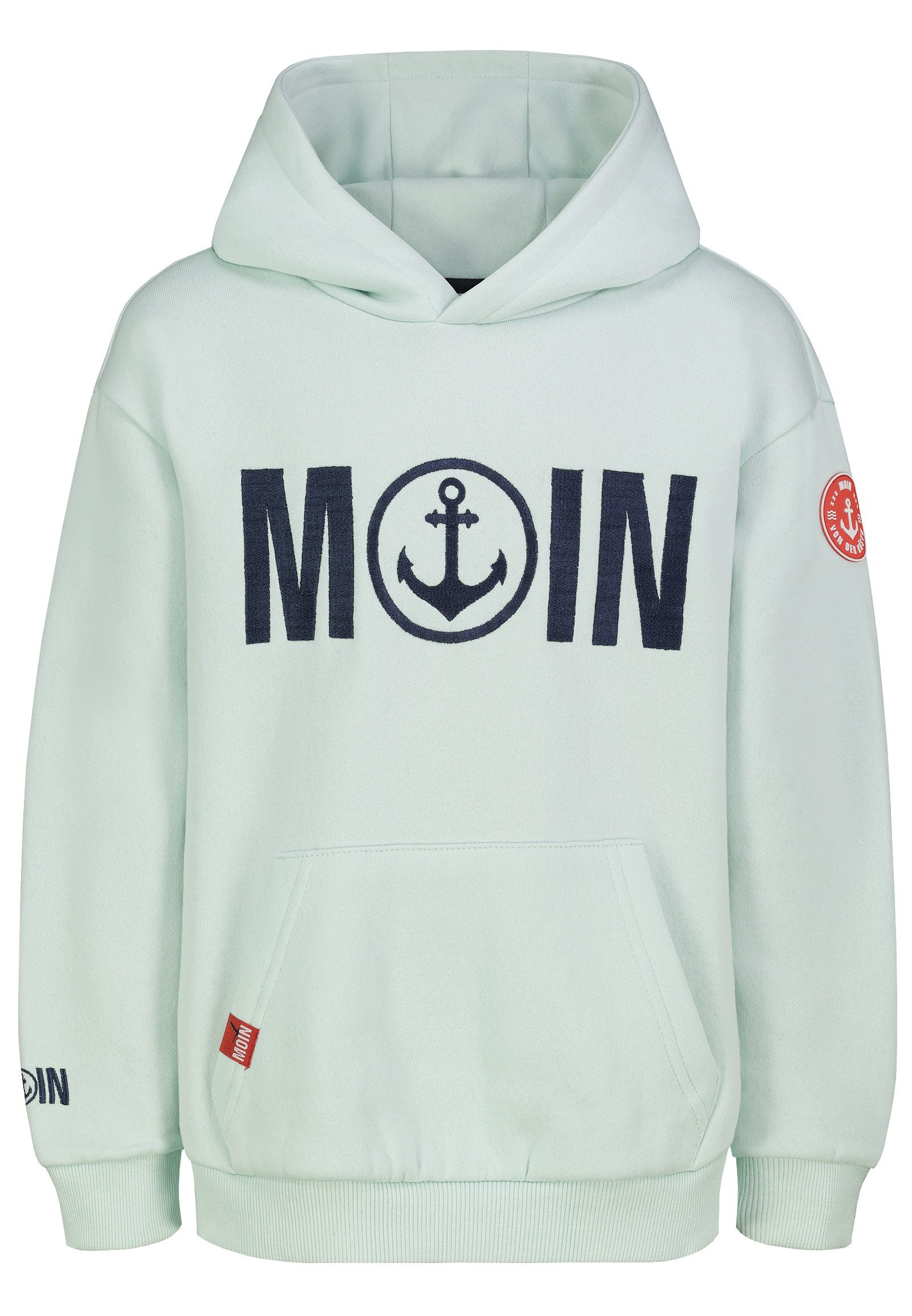 SUBLEVEL Hoodie Kinder Sweathoodie mit Moin-Prints Pulli mit maritimen Prints und Moin-Motiven