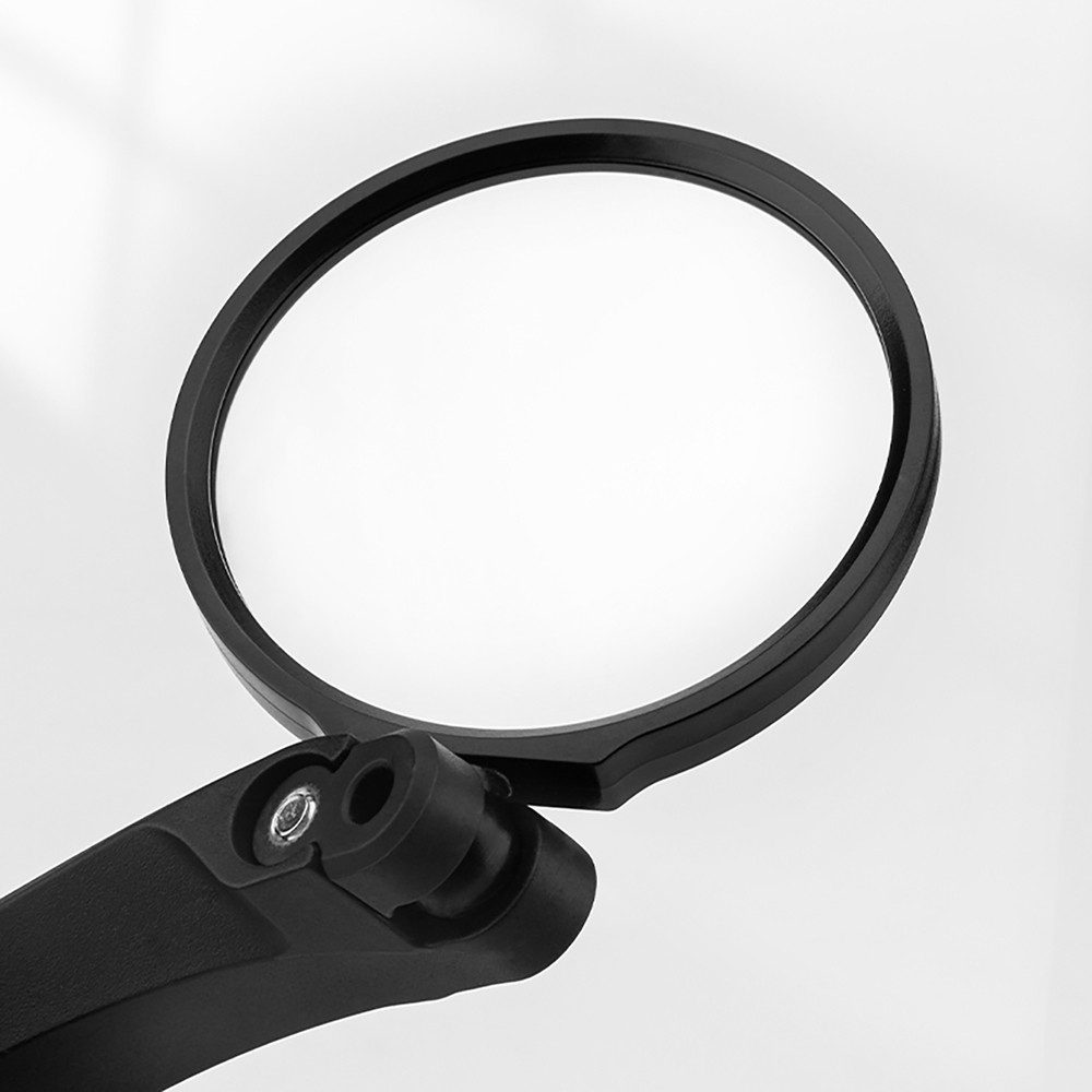 ROCKBROS Fahrradspiegel Rockbros 26210001003 Rückspiegel links für Fahrräder – Schwarz (Spar-Set, 1-St., Ø 75 mm verstellbar), 75 mm, 3D verstellbar, für Lenker 20-24 mm