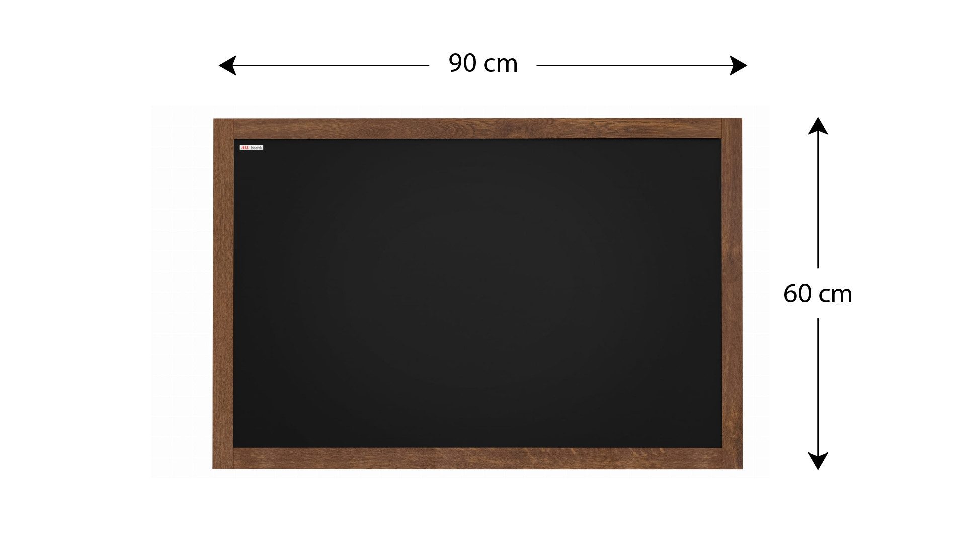 ALLboards Tafel ALLboards Kreidetafel mit Holzrahmen 90x60cm + Zubehör