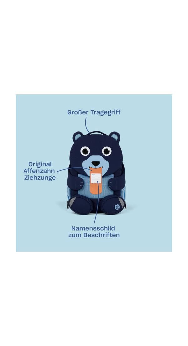 Affenzahn Kinderrucksack Großer Freund, mit personalisierbarer Ziehzunge