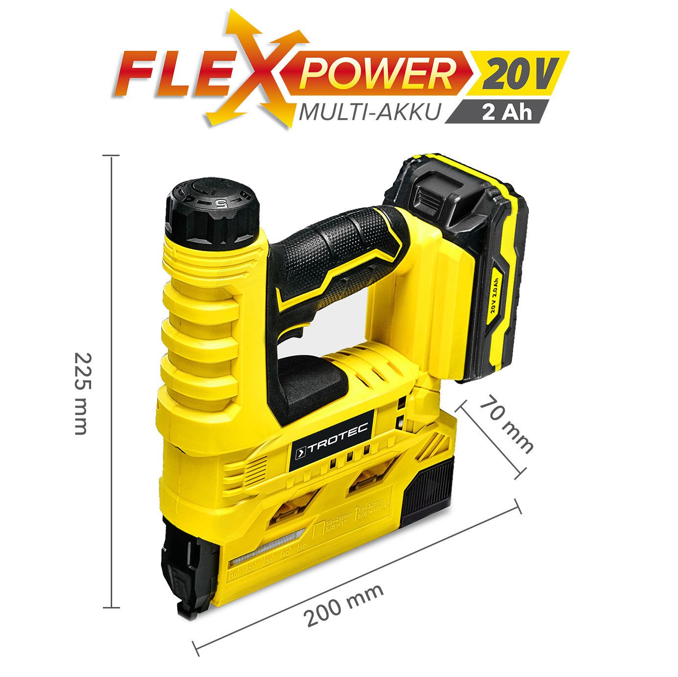 TROTEC Akku-Tacker Akku-Tacker PTNS 10-20V inkl. Akku und Ladegerät