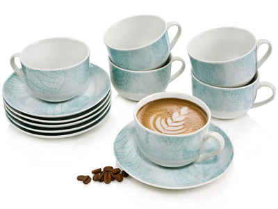 SÄNGER Kaffeeservice »Sarti Kaffeetassen Set« (12-tlg), Porzellan, 160 ml, spülmaschinengeeignet