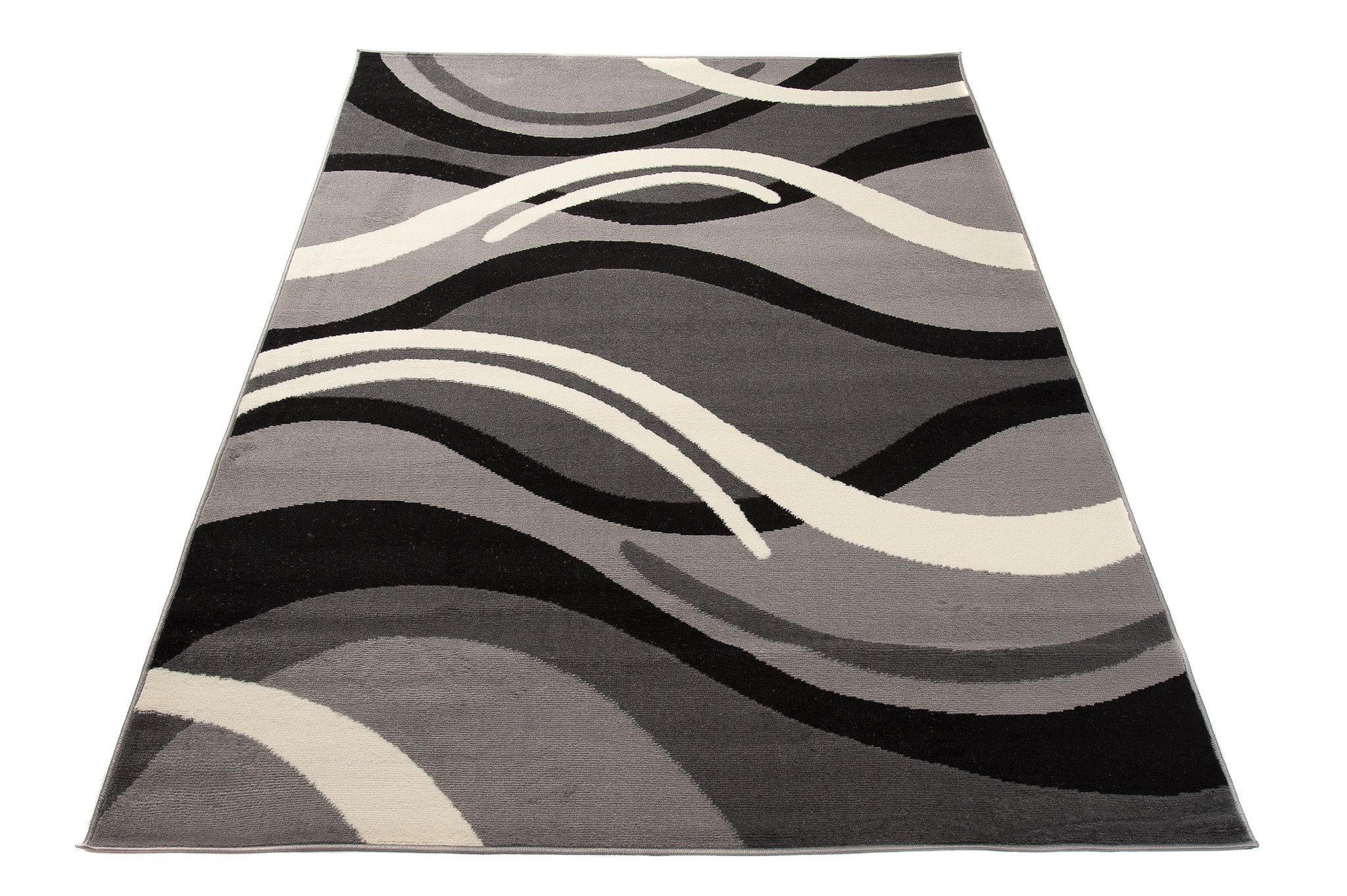 Mazovia Designteppich Modern Teppich Kurzflor Wohnzimmerteppich Robust und pflegeleicht GRAU, 300 x 400 cm, Fußbodenheizung,Allergiker geeignet,Farbecht,Pflegeleicht,Geometrisch