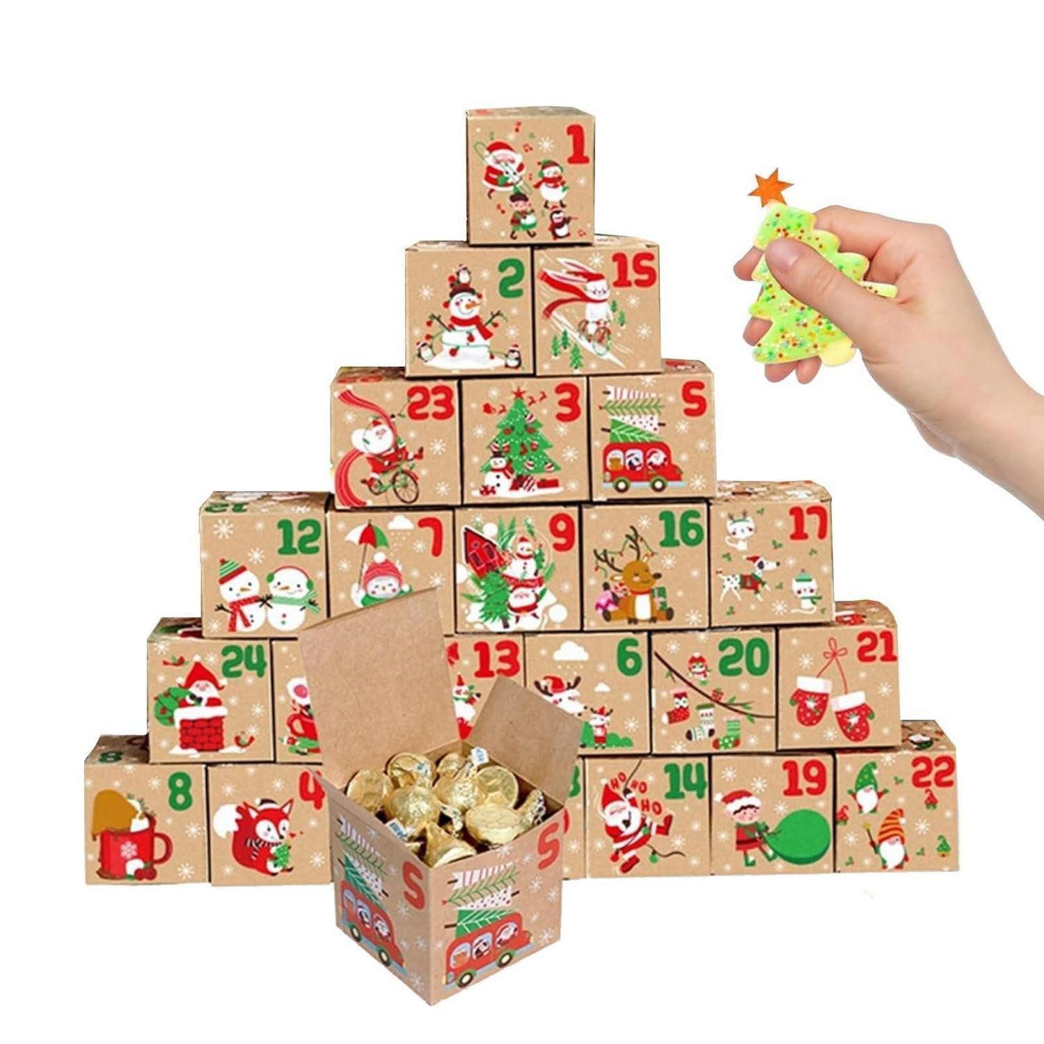 LuxusKollektion DIY-Adventskalender Adventskalender zum Befüllen DIY 24 Boxen