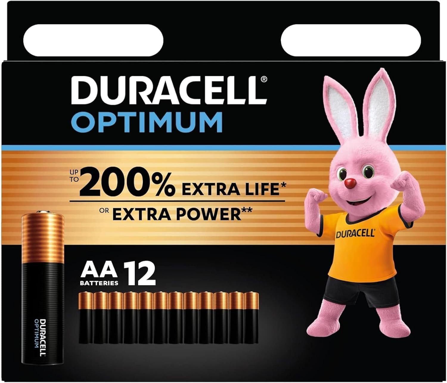 Duracell Duracell Optimum Mignon (AA)-Batterie Alkali-Mangan 1.5 V 12 St. Batterie