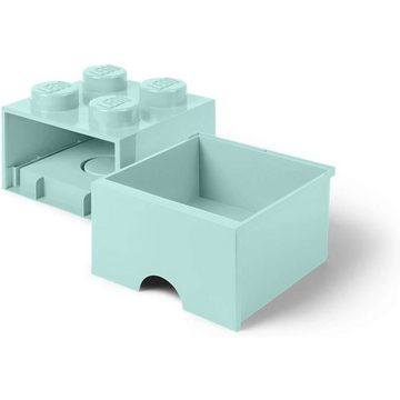 Room Copenhagen Aufbewahrungsdose LEGO® Storage Brick 4 Mintgrün, mit Schublade, Baustein-Form, stapelbar