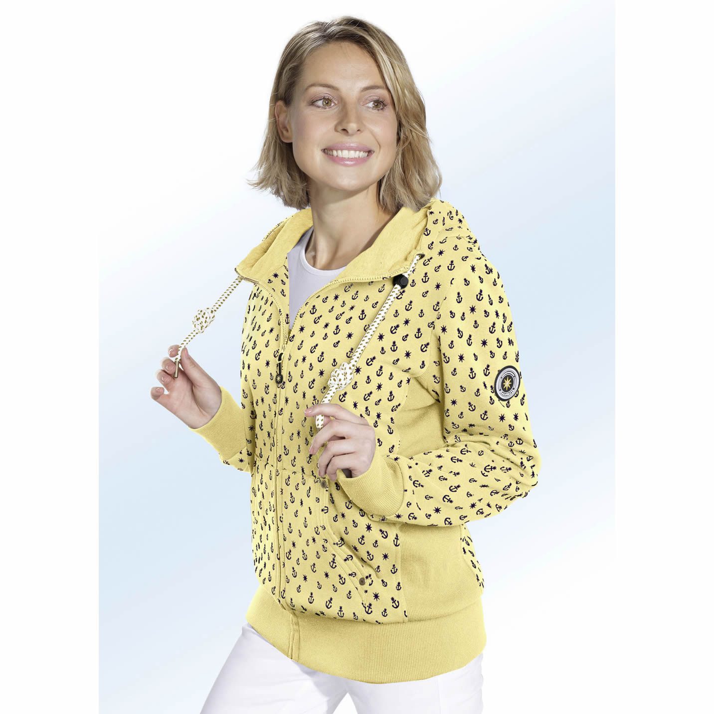 ankerglut Fleecejacke Ankerglut Freundschaft Damen Sweatshirt Jacke günstig online kaufen