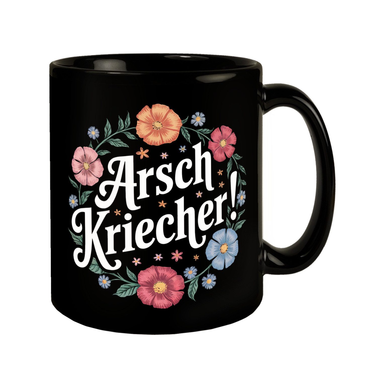 Tasse Arschkriecher Blumensprache Tasse