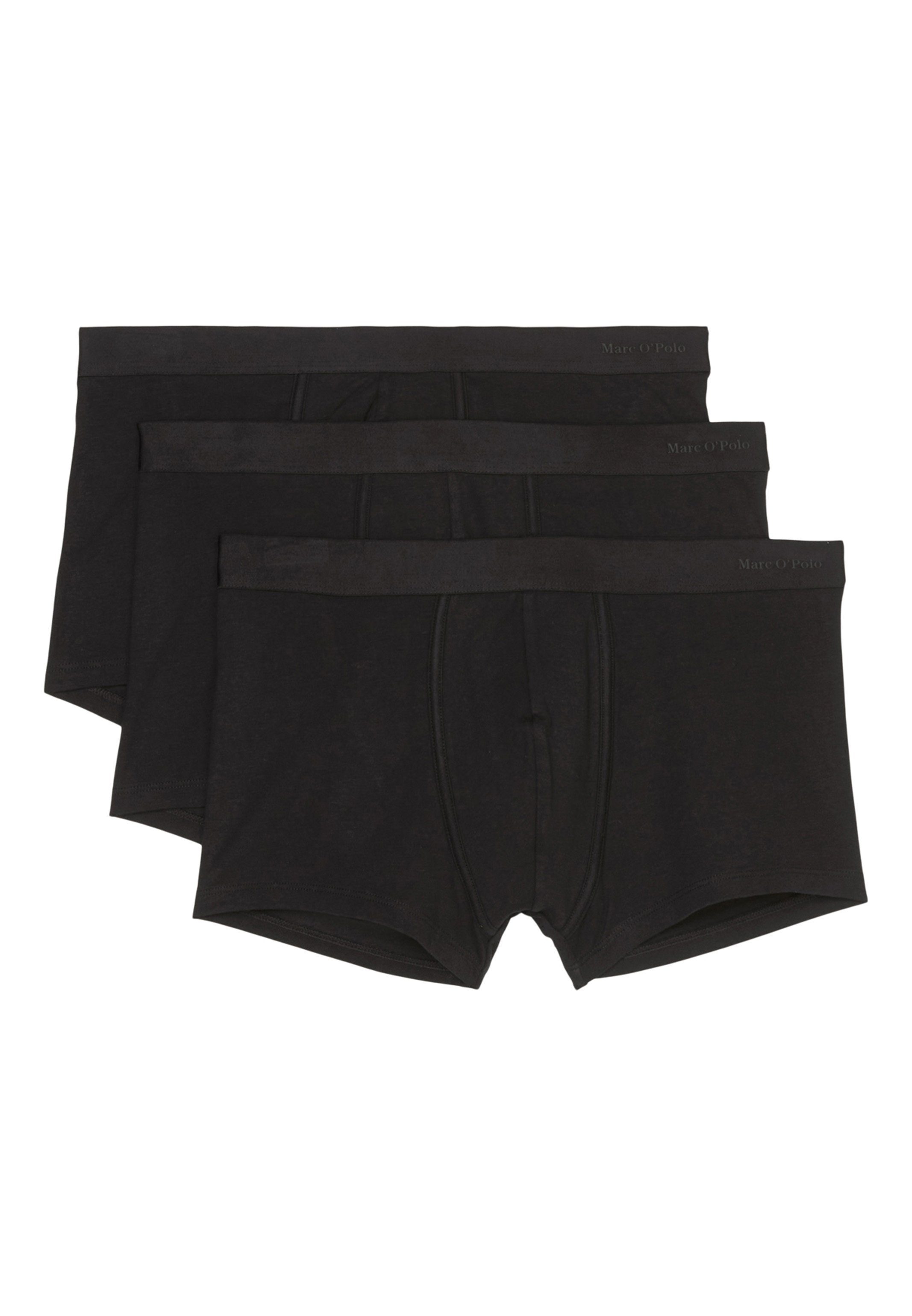 Ohne Eingriff - 3-St) Pack Pant (Spar-Set, Baumwolle Essentials Boxer 3er / Organic - Retro O'Polo Marc Cotton Retro - Short Schwarz