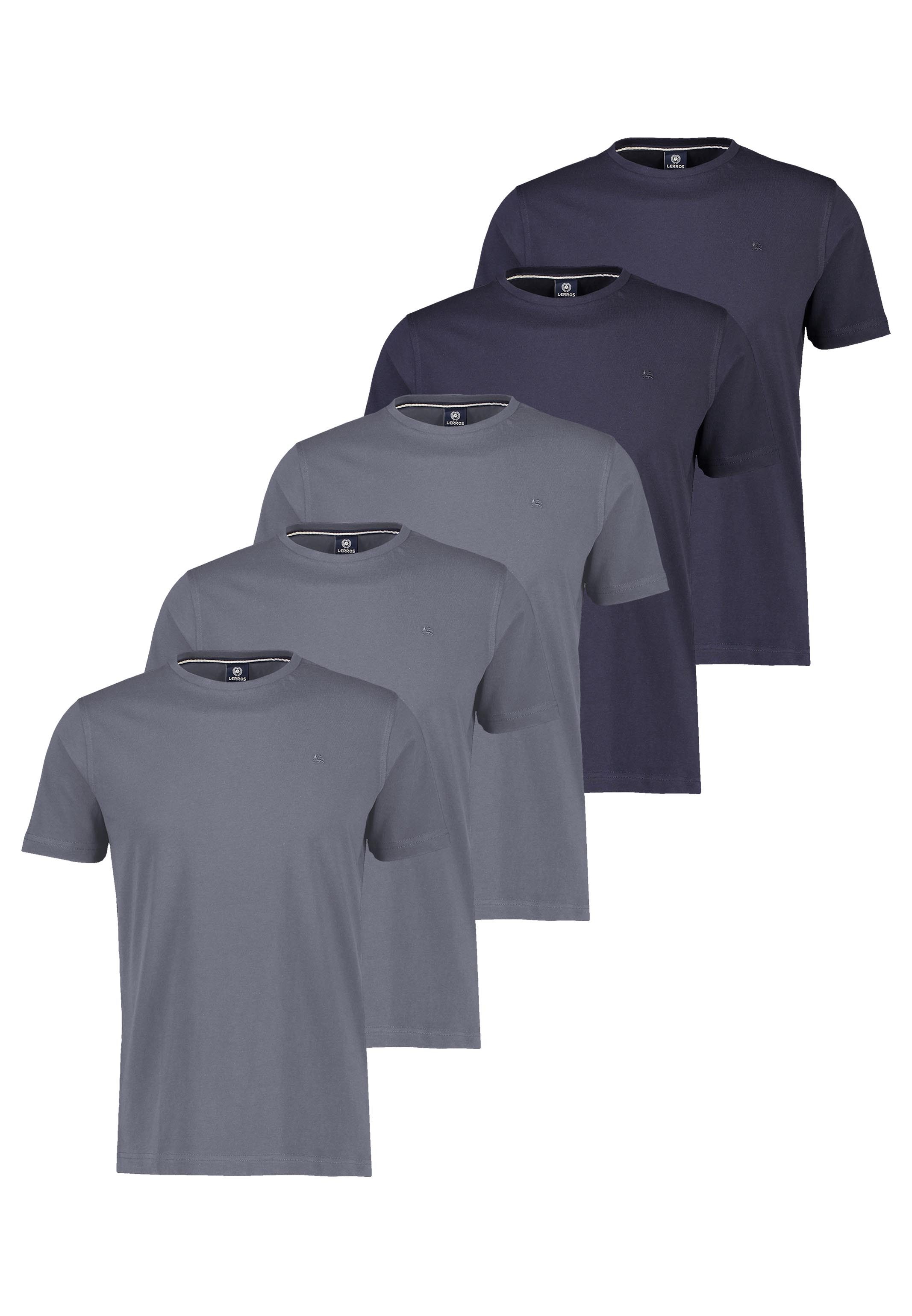 LERROS T-Shirt 5er Pack Basic (Spar-Set, 5-tlg) T-Shirt - Baumwolle - Atmungsaktiv - Angenehmes weiches Material