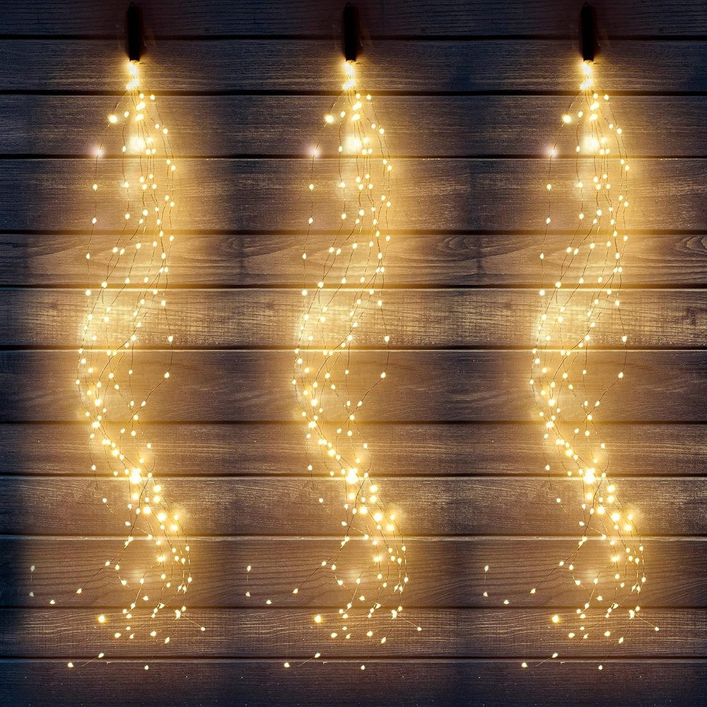 MUPOO LED-Lichtervorhang Lichtervorhang innen 2m,600 LEDs günstig online kaufen