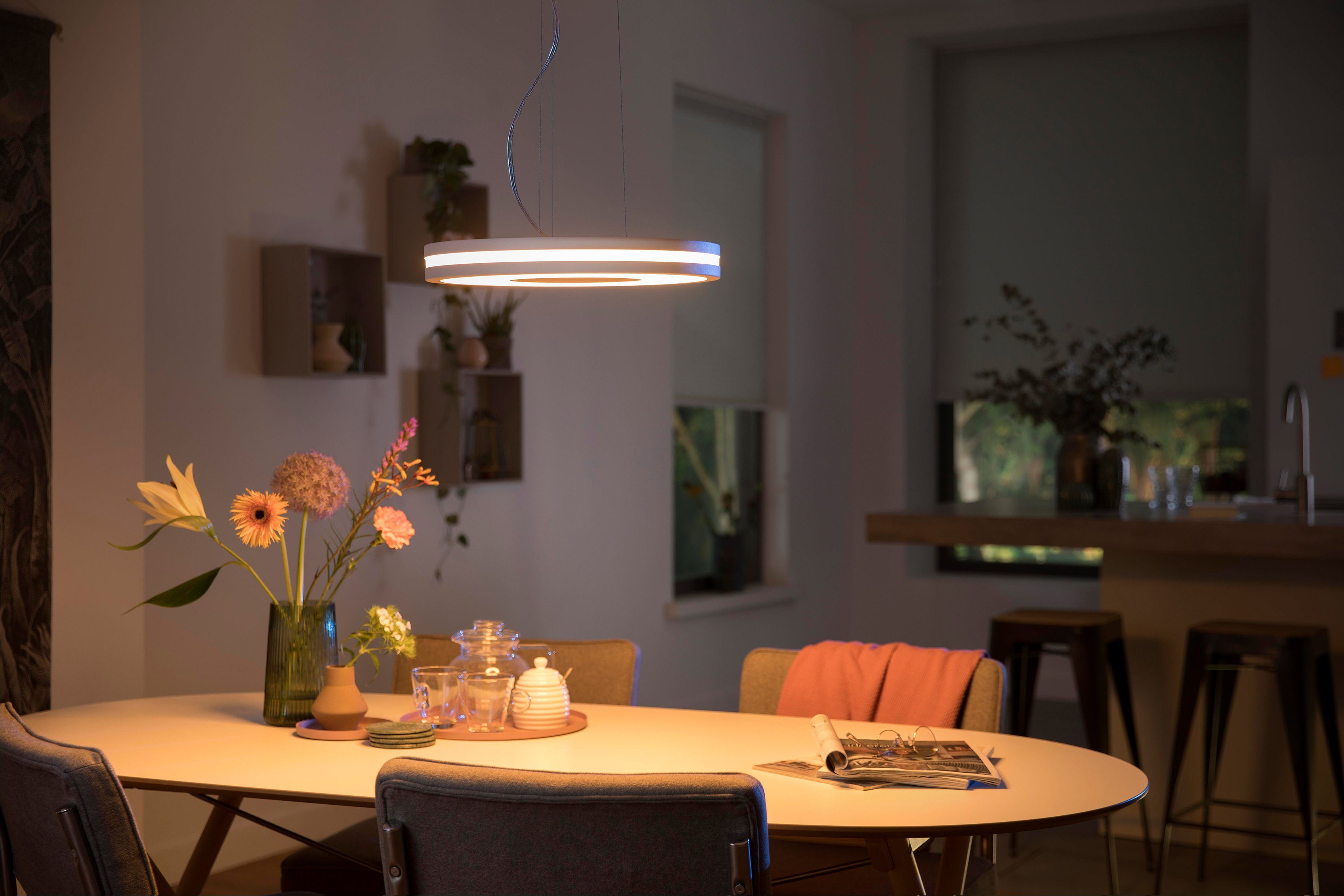 Warmweiß Hue fest LED Pendelleuchte Philips LED Being, Dimmfunktion, integriert,