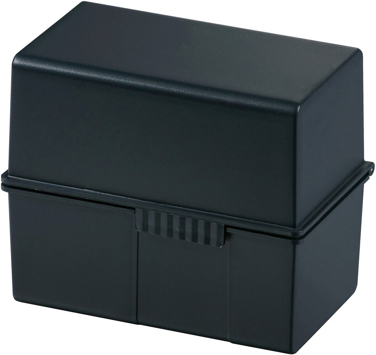 HAN-Bürogeräte Karteikasten Karteibox A6 quer max. 400 Karten mit A-Z Register und 100 Karten schw