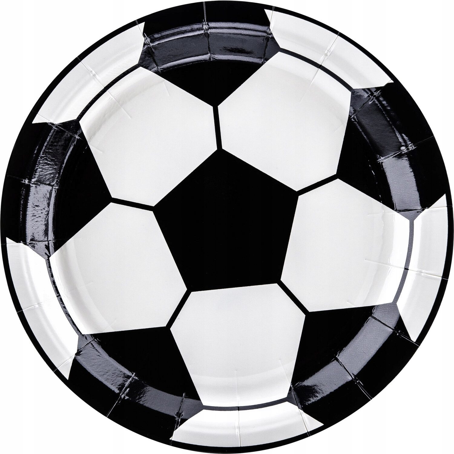 partydeco Pappteller Papier-Teller Fußball 18 cm - 6 Stk. - Öko für Kindergeburtstage