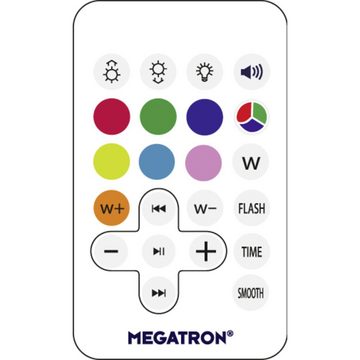 Megatron LED Tischleuchte Megatron MT69083 Spika LED-Außentischleuchte mit Lautsprecher 10 W RG