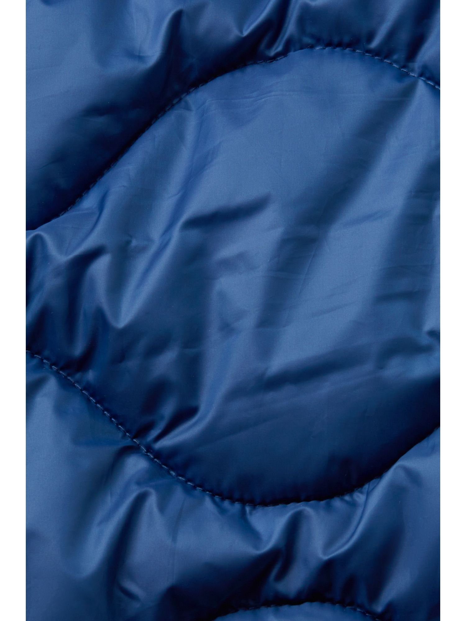 Esprit BLUE Recycelt: mit Kapuze Steppjacke GREY Wandelbare Steppjacke