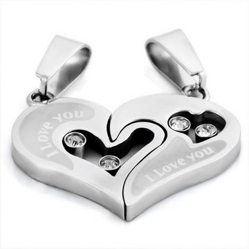 Schmuck-Elfe Partnerkette Herz I Love You Classic (Set), 4tlg. Set