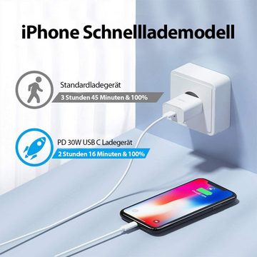 GlobaLink 30W iPhone Schnell- Ladegerät mit Lightningkabel USB-Ladegerät (1-tlg)