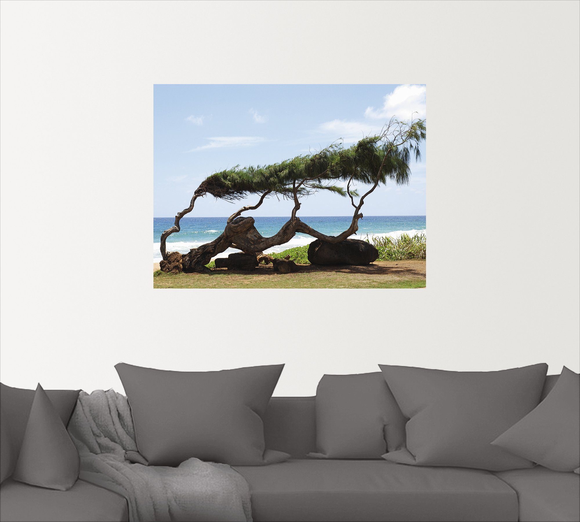 Größen Wandaufkleber als Artland in Hawaii, Leinwandbild, St), (1 Alubild, oder Strand versch. Landschaft, Poster Wandbild