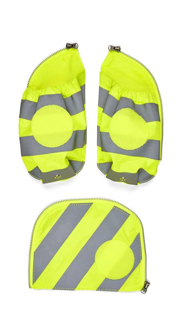 ergobag Schulranzen pack Seitentaschen Zip Set (3-tlg), reflektierend