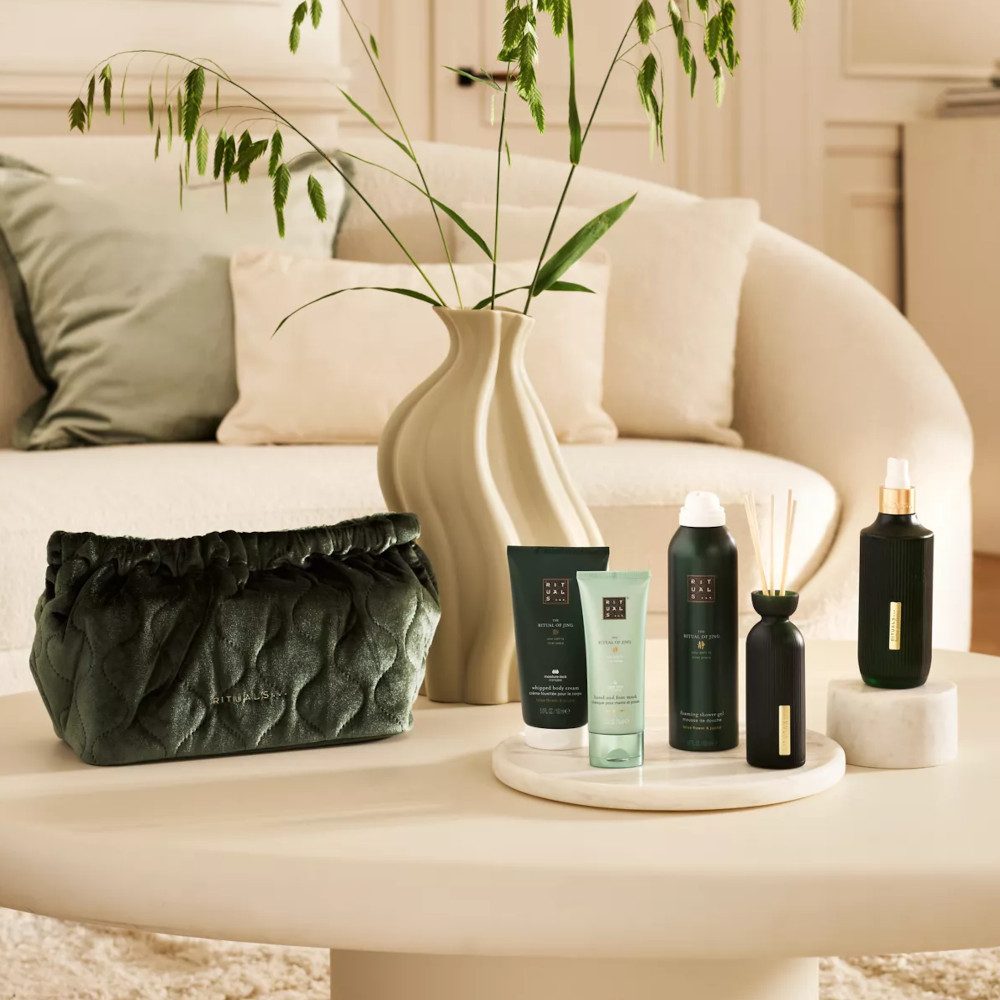 Rituals Pflege-Geschenkset Rituals Jing Geschenk-Tasche L – 5-teilig für Ruhe & Entspannung, 5-tlg., Beruhigendes Jing Geschenk-Set L mit Jujube & Lotus