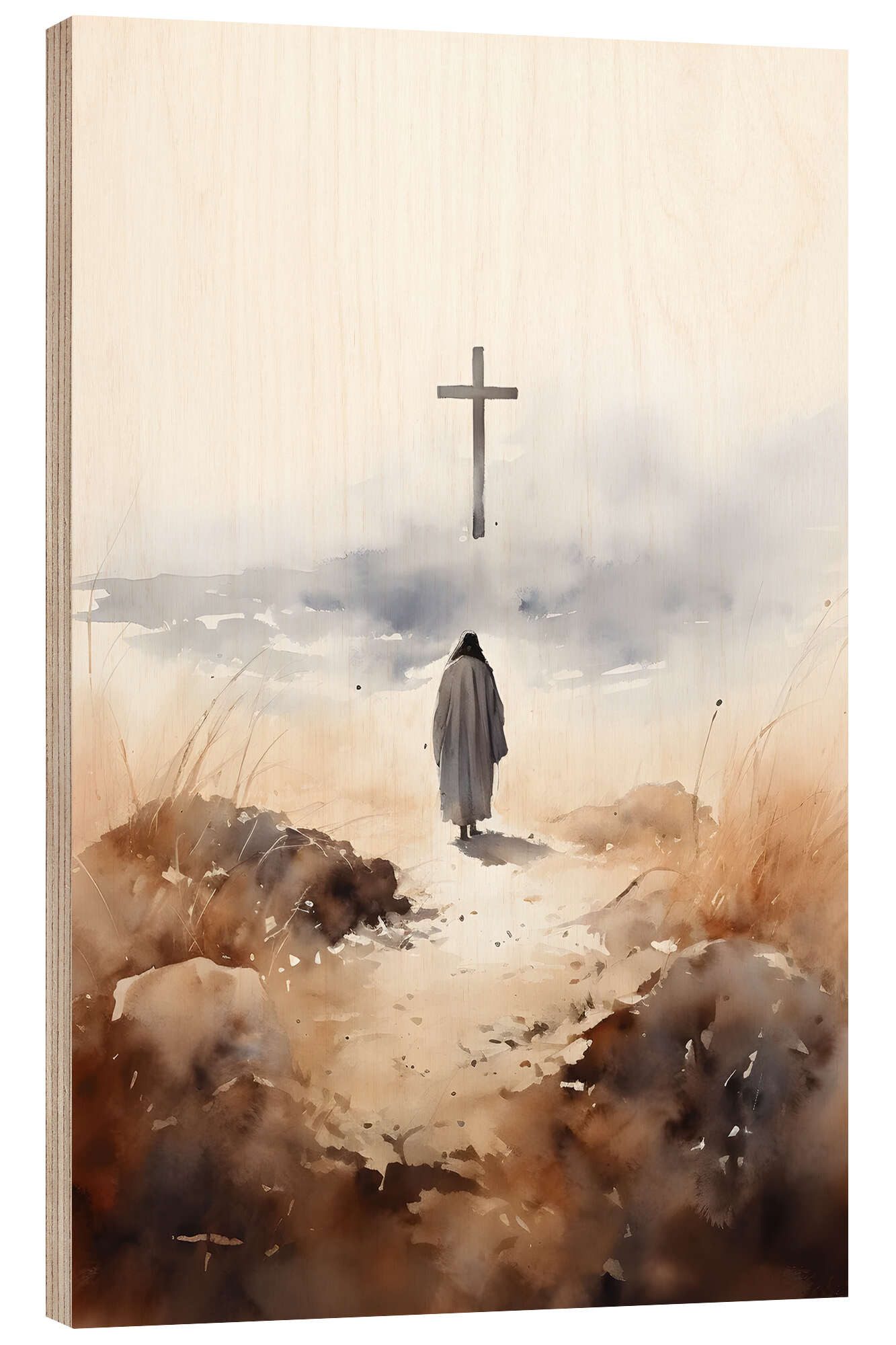 Posterlounge Wandbild Jesus und das Kreuz, DejaReve, erhältlich als Poster, Leinwandbild, Wandsticker oder Acrylglasbild