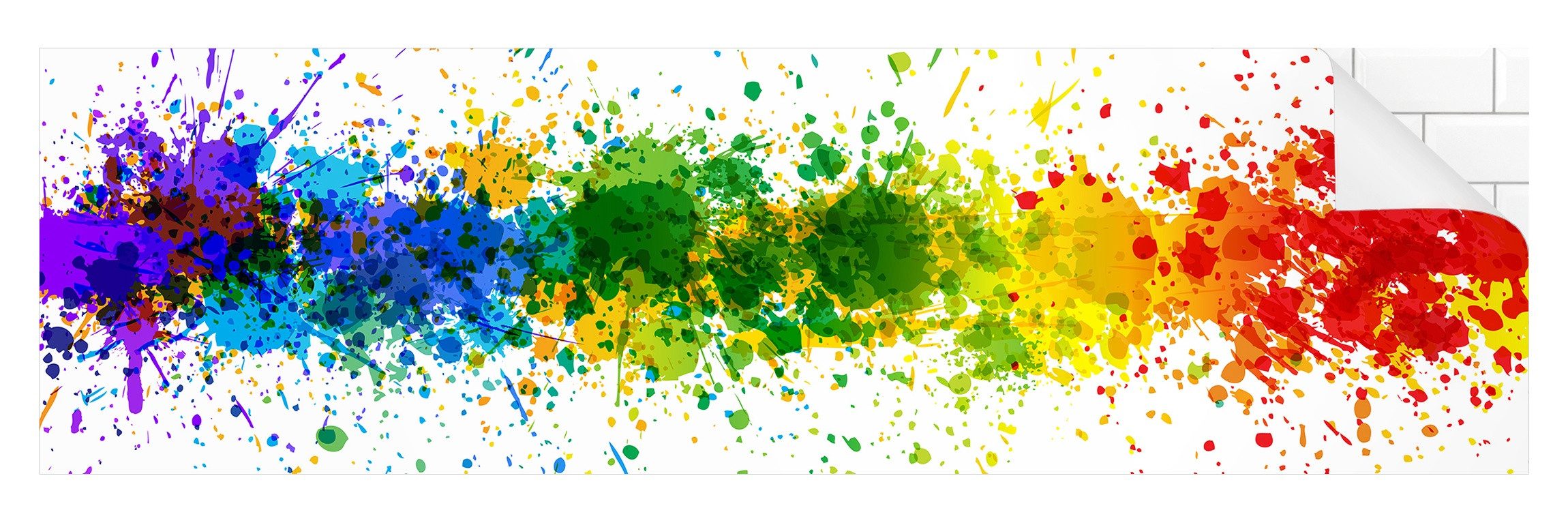 Bilderdepot24 Küchenrückwand selbstklebend bunt Muster Abstrakt, (1-tlg., Nischenrückwand - für Fliesenspiegel ohne Bohren - glänzend), Nischenrückwand fugenlos Wandpaneel Küche Herd