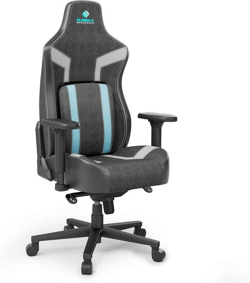 EE EUREKA ERGONOMIC Gaming-Stuhl (Neigbare Rückenlehne,Offizieller Blast Competition Gaming Stuhl), Ergonomisch Gamer Stuhl Integrierter 4DVerstellbarer Atmungsaktiv150kg